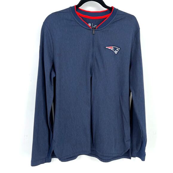 NFL Nike New England Patriots Football Pullover Sweatshirt Mens Sz L Dri-Fit - Picture 1 of 8